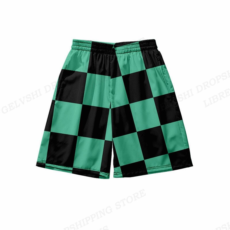 Anime Demon Slayer Shorts 3d Surfing Board Short Kids Beach Shorts Men Swimming Trunks Kamado Tanjirou 3 - Anime Swim Trunks