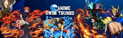 Anime Swim Trunks Banner