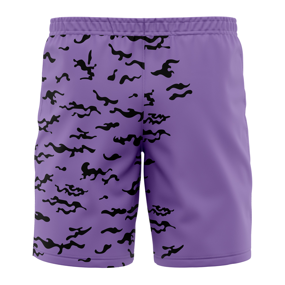 Curse Mark Naruto Hawaiian Shorts BACK Mockup 1 - Anime Swim Trunks