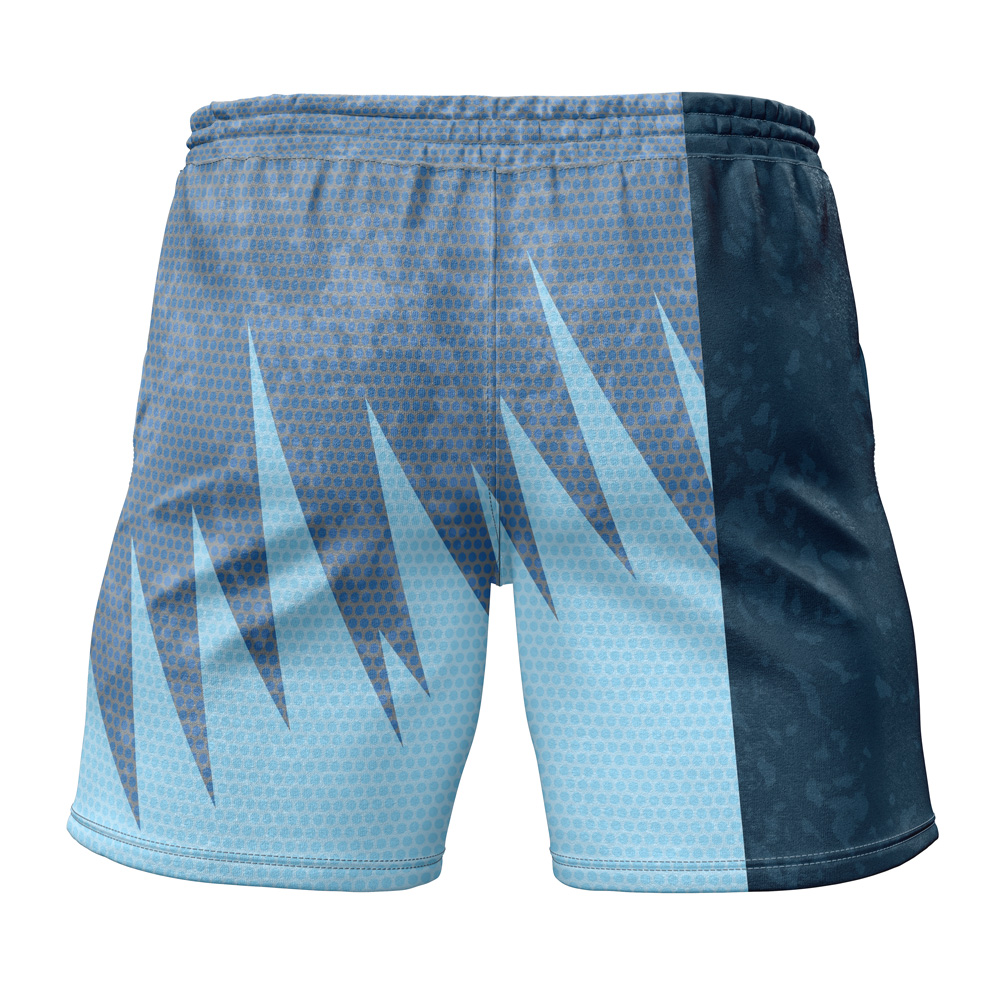 Gible Classic Pokemon Gym Short BACK Mockup - Anime Swim Trunks
