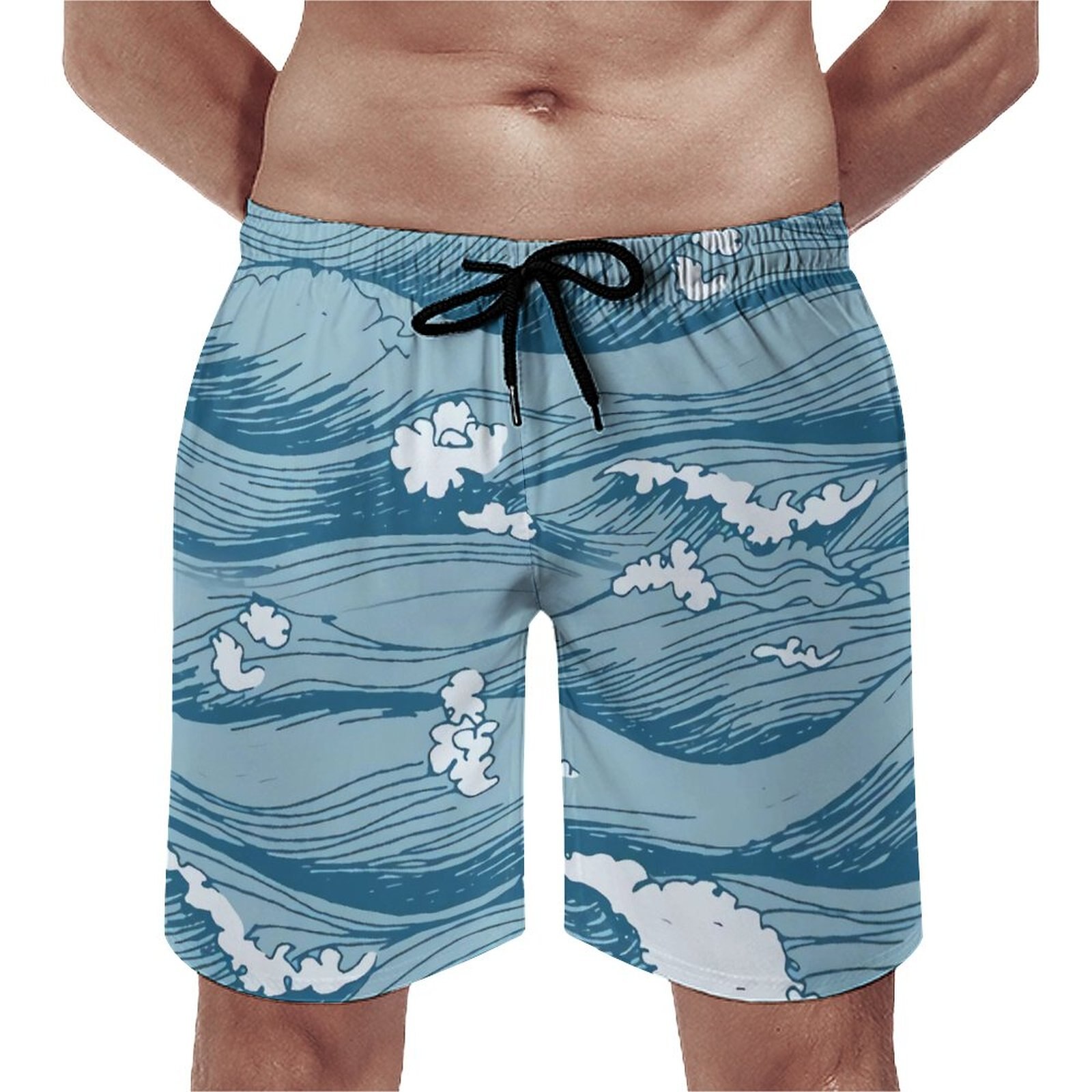 Giyu Tomioka Pattern Board Shorts Anime Cosplay Demon Slayer Kimetsu No Yaiba Men Pattern Board Short 1 - Anime Swim Trunks