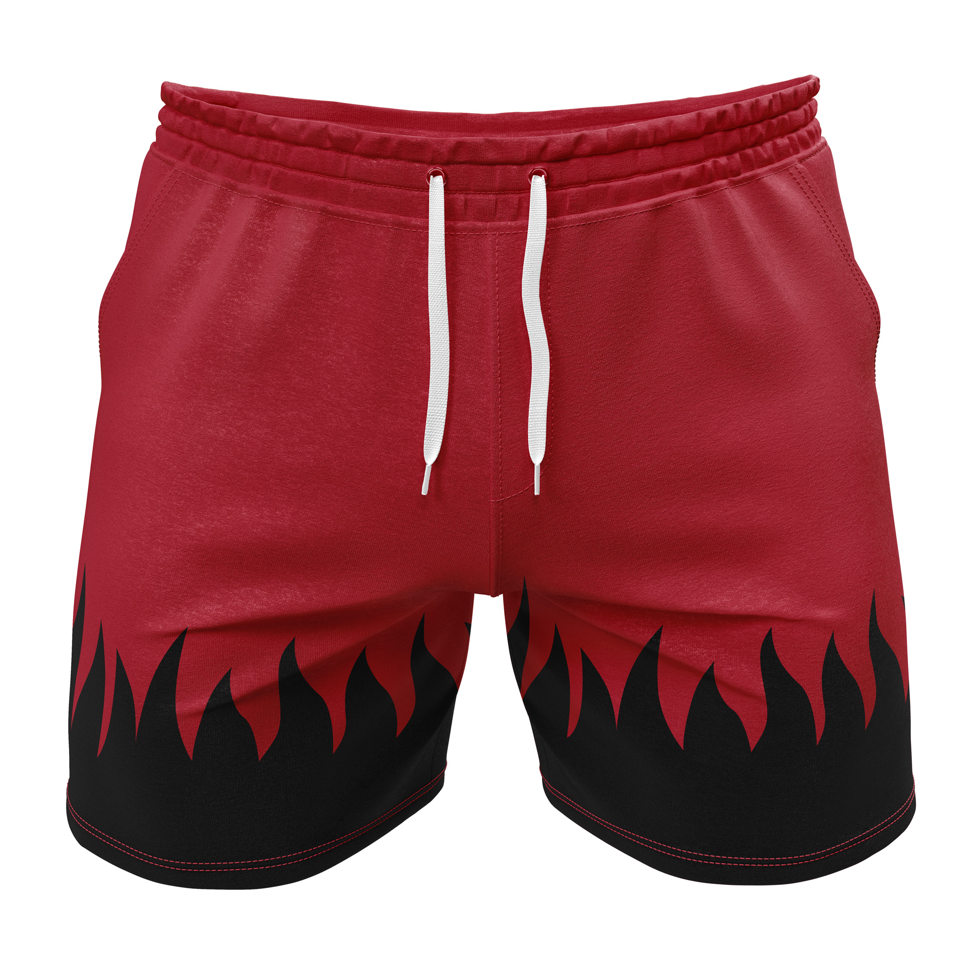 Gym Short front 31 1 - Anime Swim Trunks
