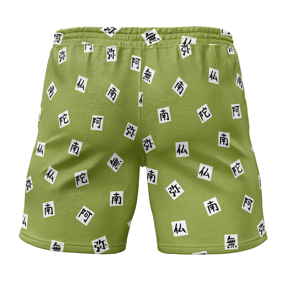 Gyomei Himejima DS Template Gym Short BACK Mockup - Anime Swim Trunks
