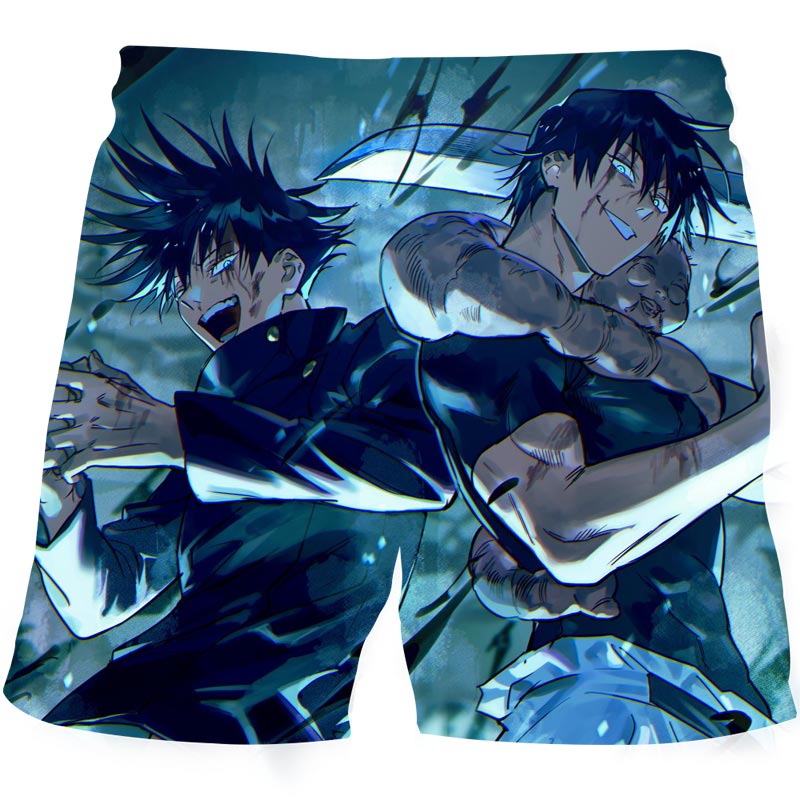 New Anime Jujutsu Kaisen 3D Printed Swimming Shorts Men Summer Beachwear Loose Swim Trunks Kpop Swimsuits 1 - Anime Swim Trunks