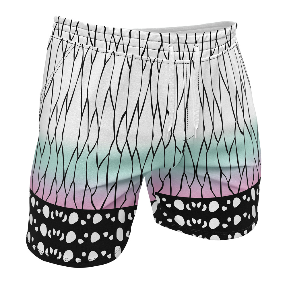 Shinobu Kocho DS Template Gym Short F SIDE Mockup - Anime Swim Trunks