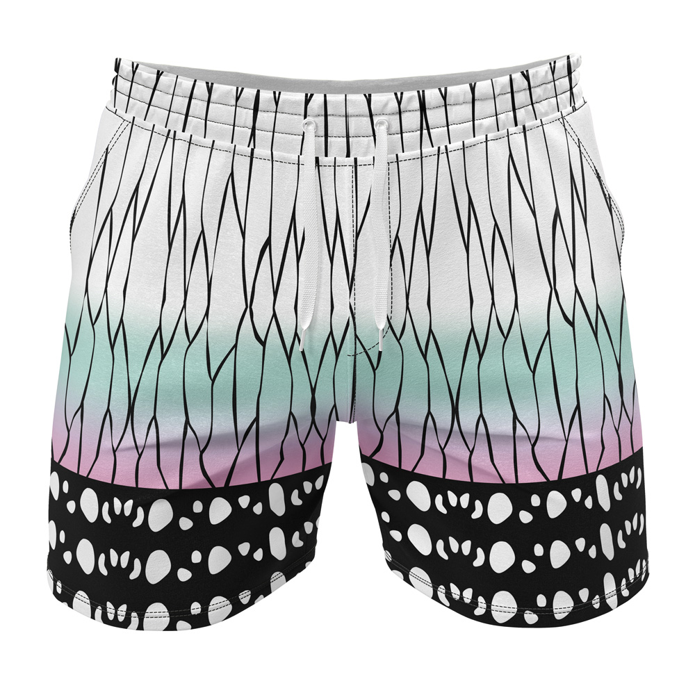 Shinobu Kocho DS Template Gym Short FRONT Mockup - Anime Swim Trunks