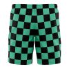 Tanjiro Kamado Demon Slayer Hawaiian Shorts BACK Mockup - Anime Swim Trunks