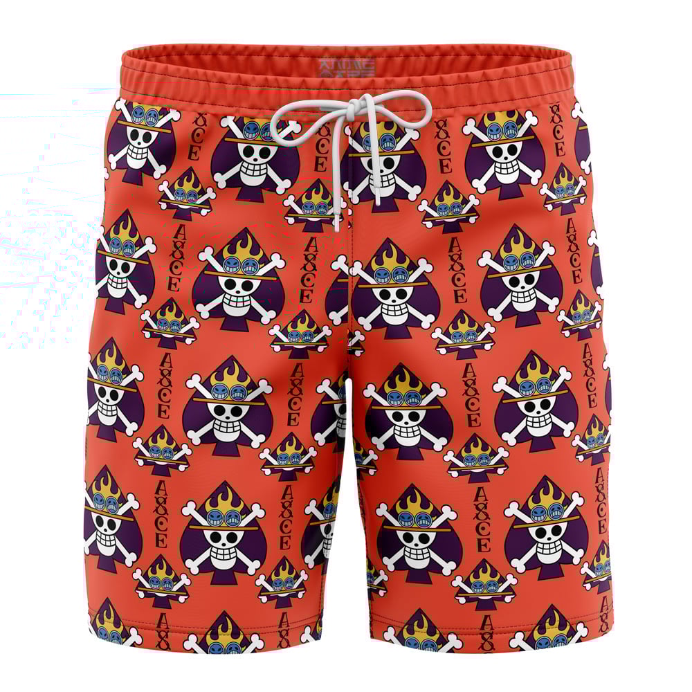 ace Hawaiian Swim Trunks Board Shorts Knot - Anime Swim Trunks