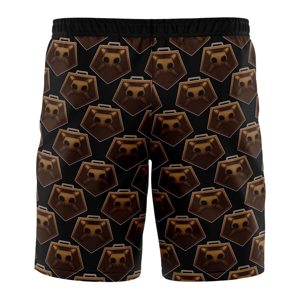 badge Hawaiian Swim Trunks Board Shorts back - Anime Swim Trunks