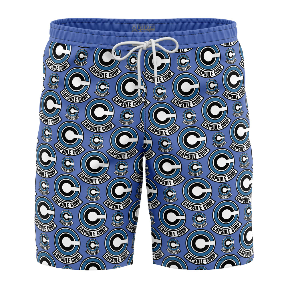 capsule Hawaiian Swim Trunks Board Shorts Knot - Anime Swim Trunks