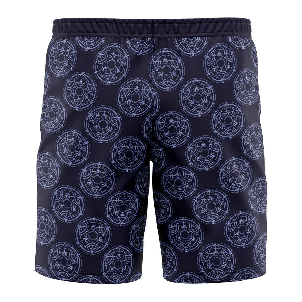 circle Hawaiian Swim Trunks Board Shorts back - Anime Swim Trunks
