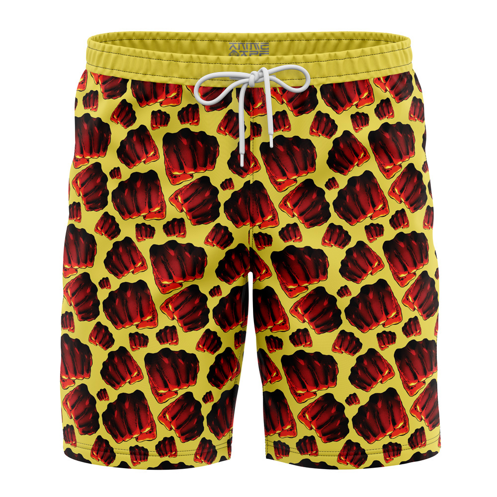 fist Hawaiian Swim Trunks Board Shorts Knot - Anime Swim Trunks