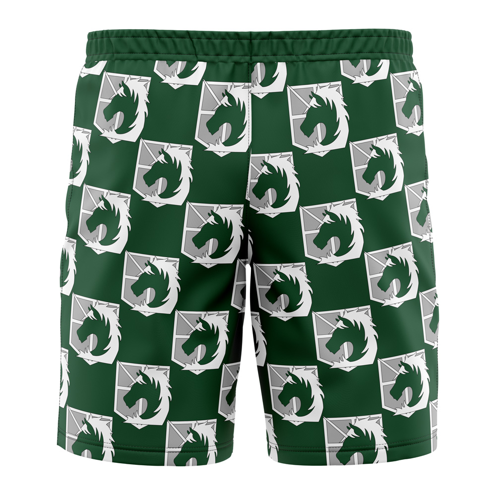military Hawaiian Swim Trunks Board Shorts back - Anime Swim Trunks