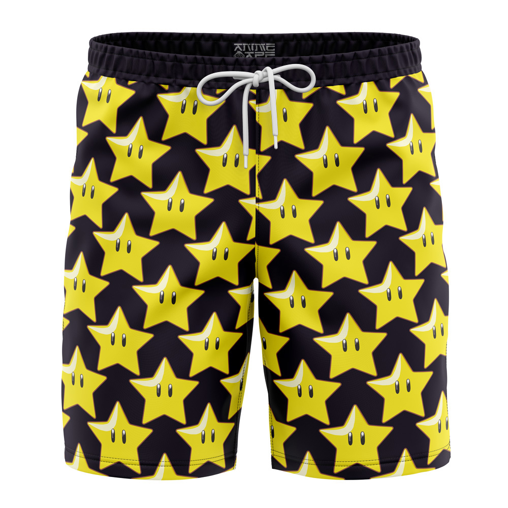 star Hawaiian Swim Trunks Board Shorts Knot - Anime Swim Trunks