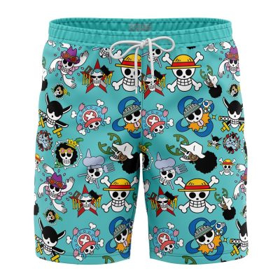 strawhats Hawaiian Swim Trunks Board Shorts Knot - Anime Swim Trunks