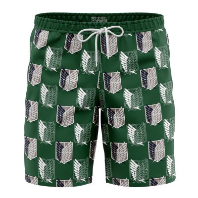survey corps Hawaiian Swim Trunks Board Shorts Knot - Anime Swim Trunks
